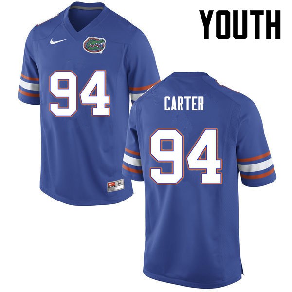 Florida Gators Youth #94 Zachary Carter College Football Blue
